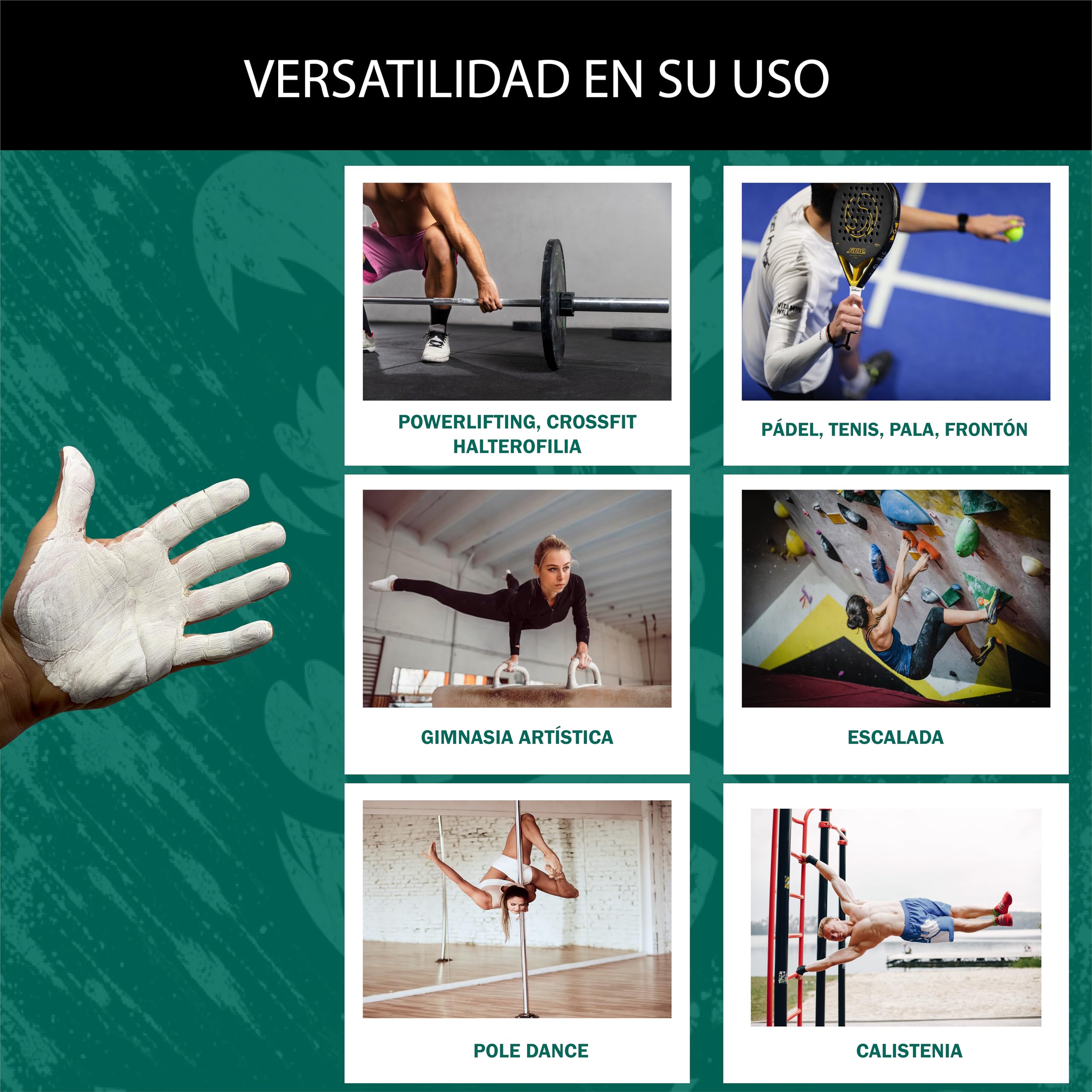 Magnesio Líquido 400mL para Escalada, Crossfit, Gimnasio, Agarre y Cuidado de Manos con Aloe Vera y Menta