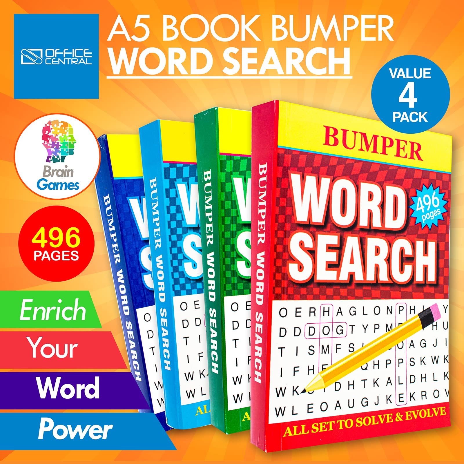 Word Search Books For Adults 4x Large Print Word Search Puzzle Books ...