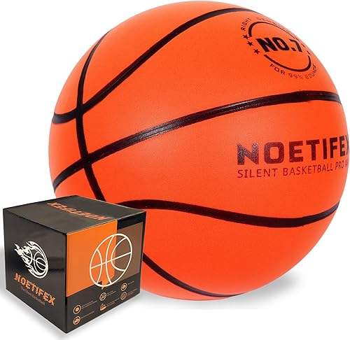 Miniatura 2 de Baloncesto silencioso con peso mejorado de 20.46 oz, pelota de entrenamiento silenciosa de alta densidad para interiores con caja de regalo,