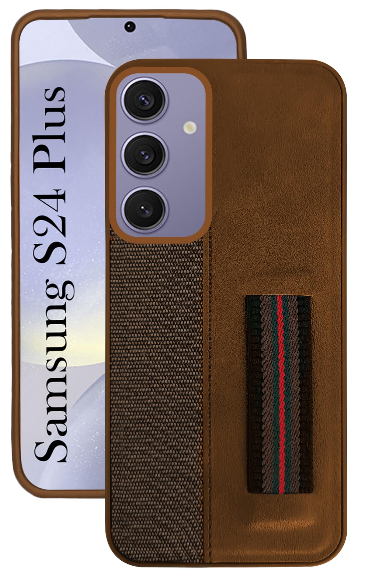 Jkobi Back Cover Case for Samsung Galaxy S24 Plus (Professional PU Leather | Strip Chain Holder Socket | Brown) (B0D37JJ96B) Amazon Price History, Amazon Price Tracker