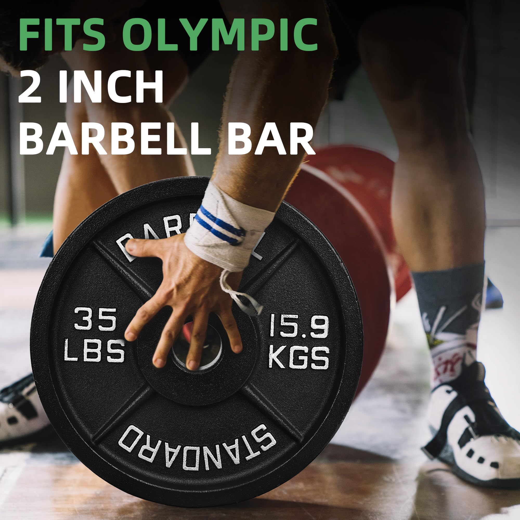 Strength Training Weights Cast Iron Weight Plates - 1-Inch Center Hole Standard Plates For Strength Training, Multiple Weights Cast Iron Weights - View #4