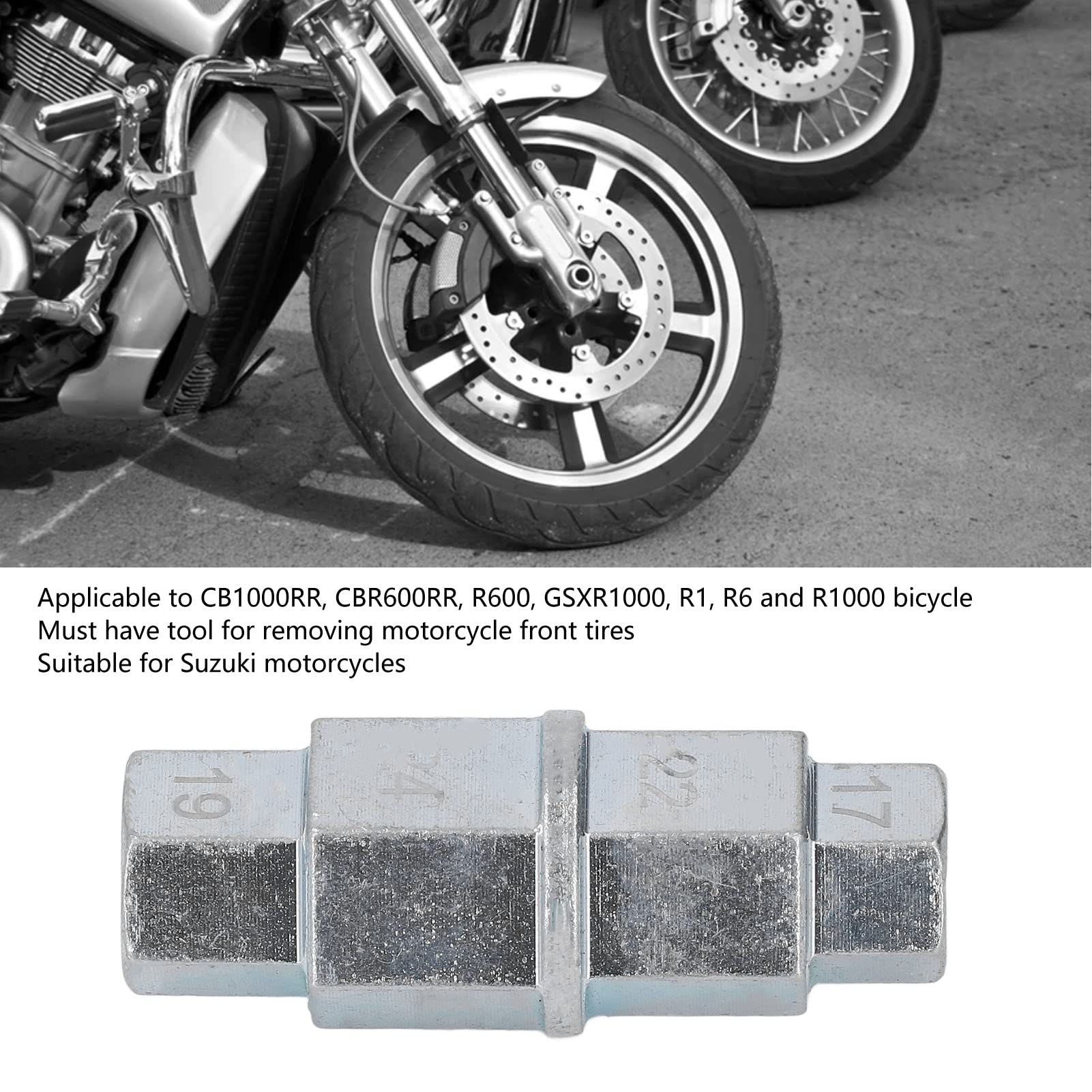 SEAFRONT Strumento per Asse Esagonale Chiave Rimozione Perno Ruota Anteriore 17 19 22 24mm Argento