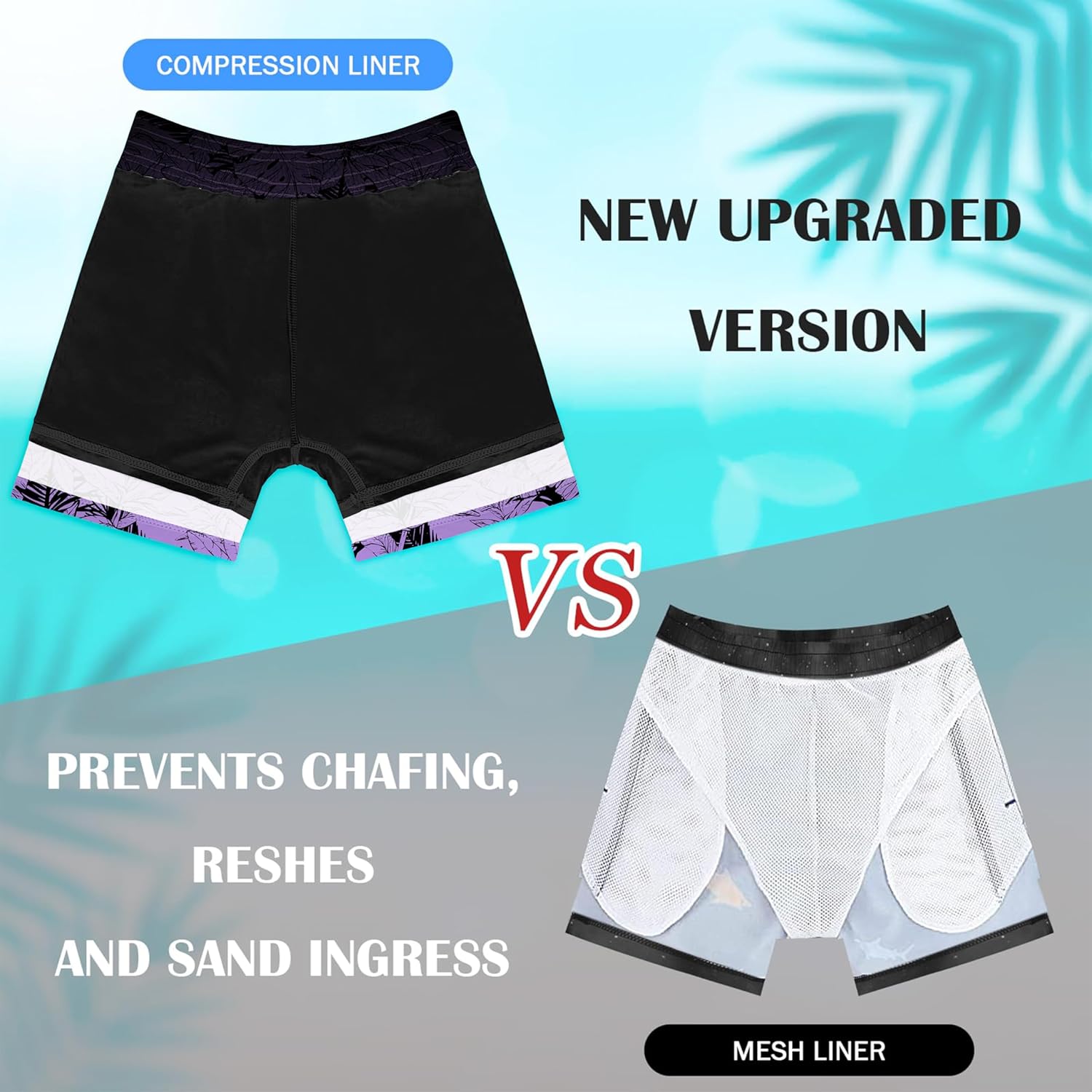 FT FENTENG Boys Swim Trunks with Compression Liner Boys Stretch Swim Shorts Quick Dry 2 in 1 Beach Shorts 4-17 Y - Image 7