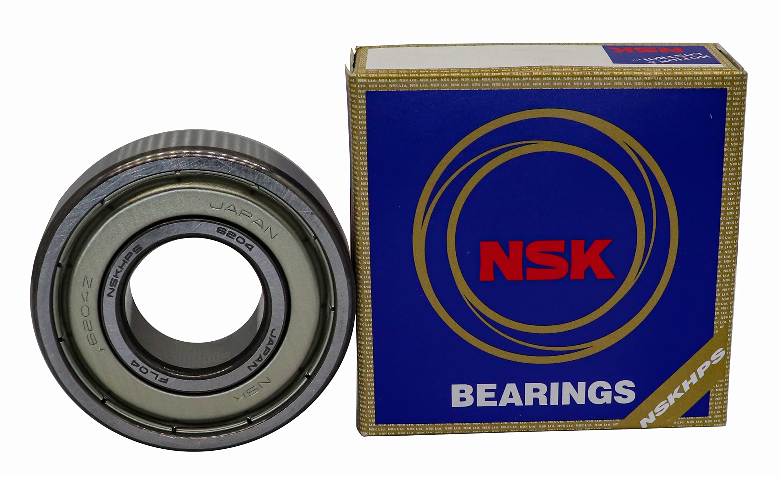 NSK 6204ZZ 6204 2Z 20X47X14MM Double Metal Seal Bearings Made in Japan