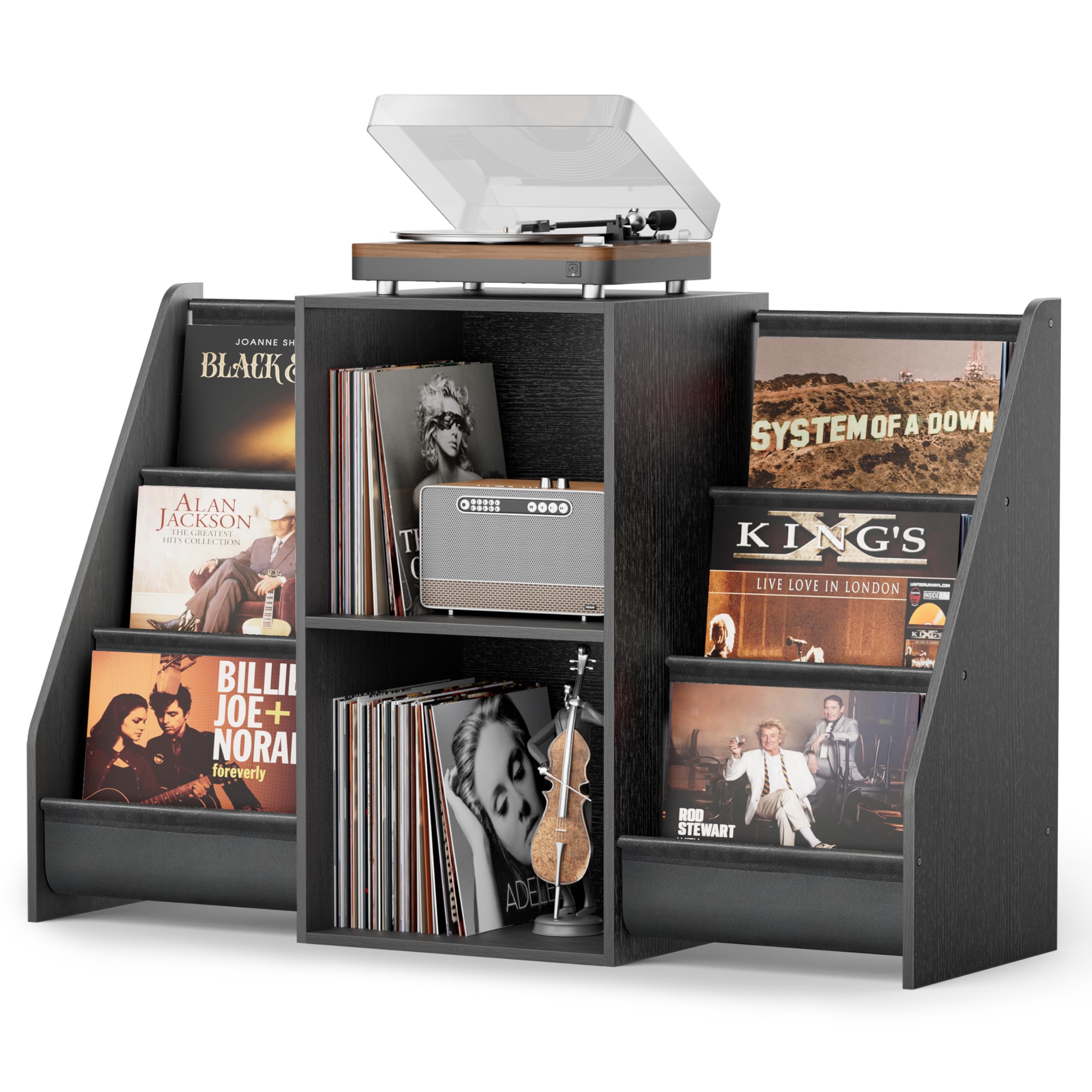 Amazon.co.jp: レコードラック、レコードストレージ付きレコード棚