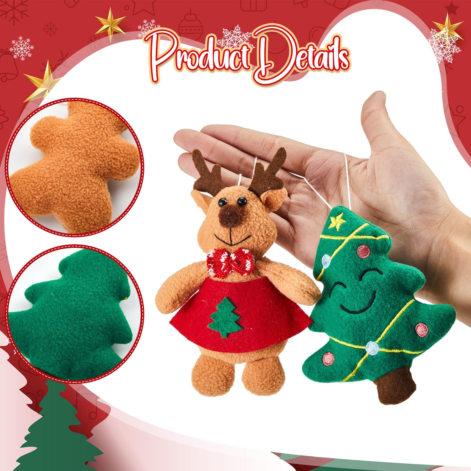 Amazon.co.jp: Shappy 36個 クリスマスぬいぐるみセット ミニ