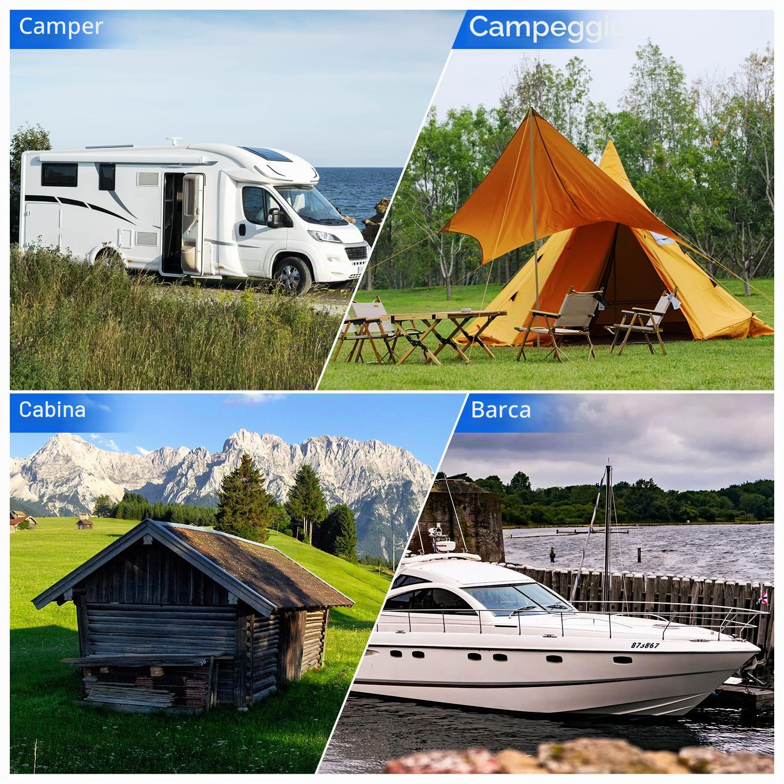 ECO-WORTHY 600 W, 12 V-230 V, AC off-grid, inverter sinusoidale DC con telecomando e fusibile e per auto, camper, veicoli da campeggio e sistemi solari
