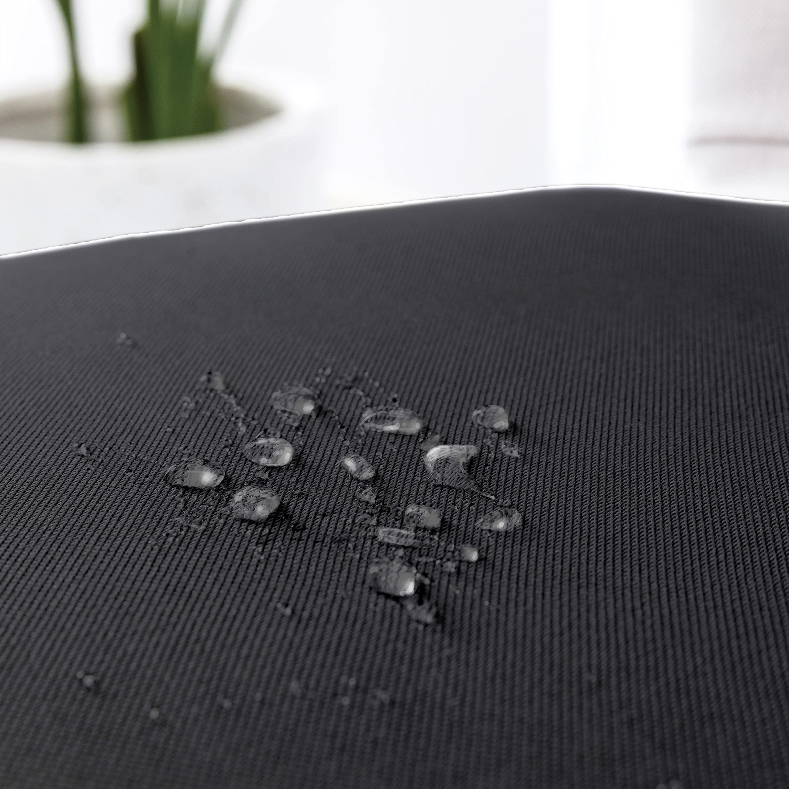 Coprisedie con Schienale 4 Pezzi Elasticizzati, Impermeabili, Misura Universale, Coprisedia Soggiorno Cucina Moderna Lavabile Estraibile - Nero