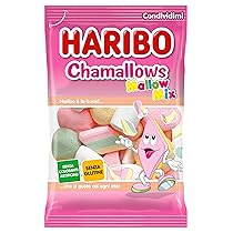 Haribo Chamallows Mallow Mix, Caramelle Marshmallow, Senza Glutine, Ideali per Feste e Dolci Momenti di Relax – 150gr
