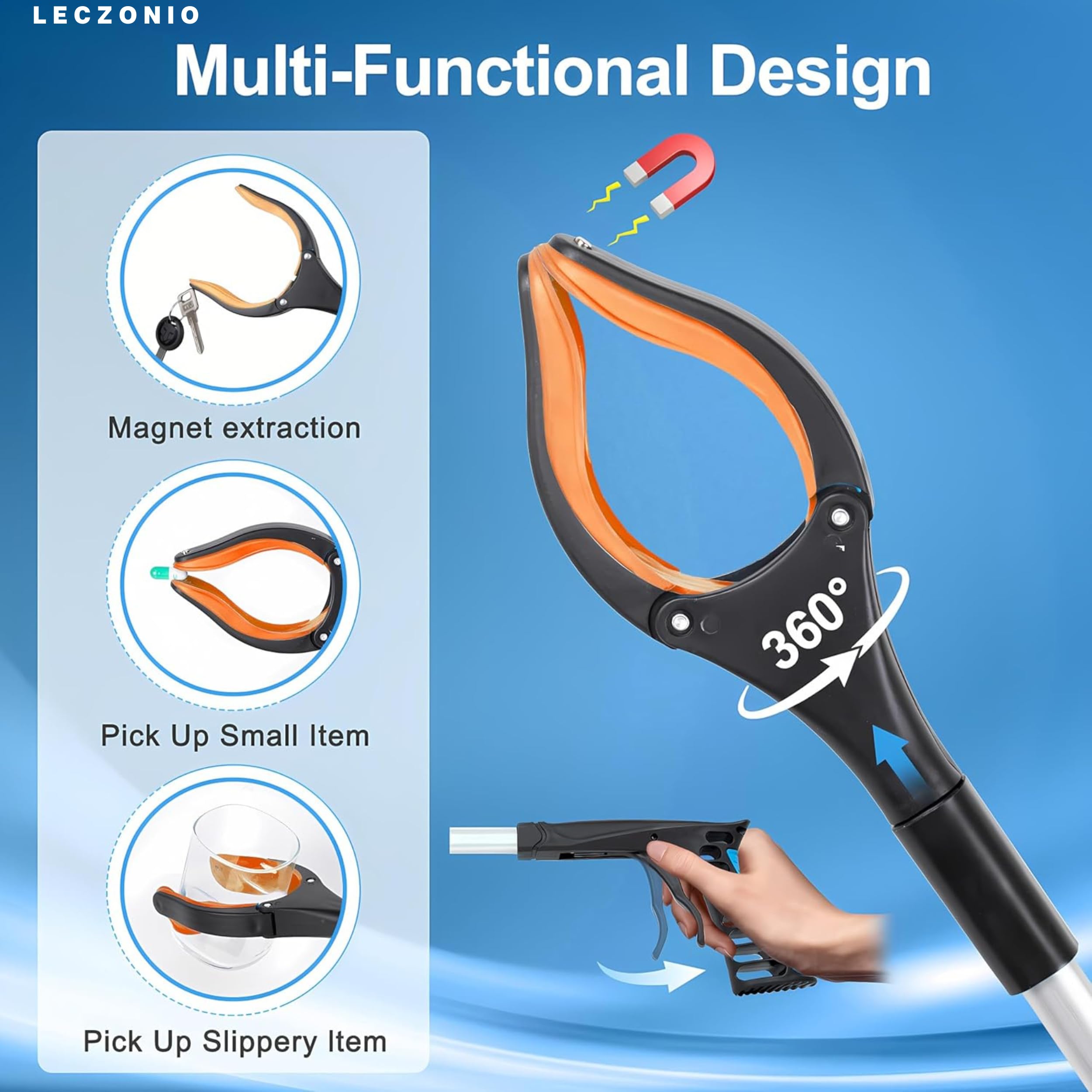 Grabber Reacher Tool - Reach High, Lift Easy -5 Grabber Reacher Tool - Reach High, Lift Easy -5