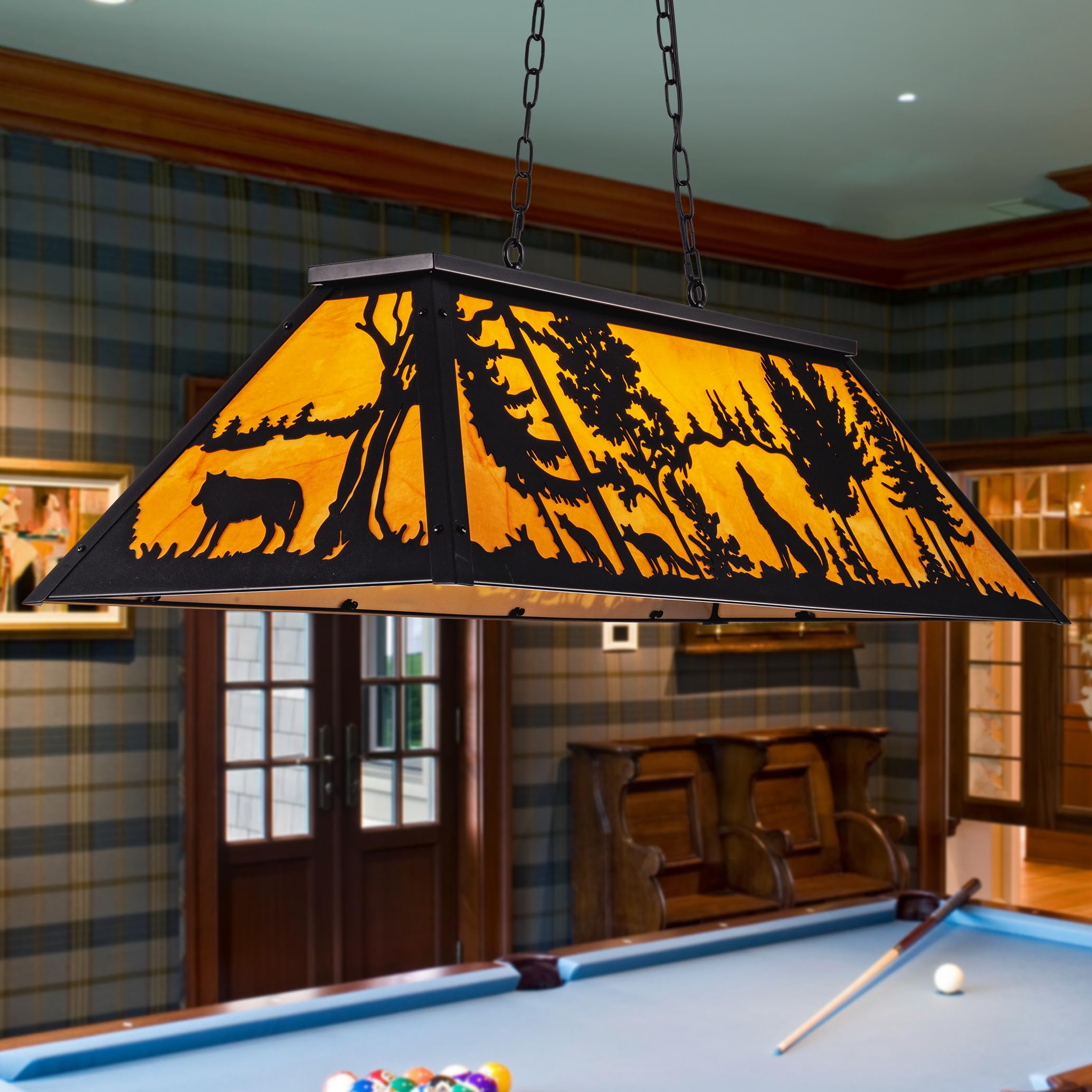 Amazon.com: TOCHIC Tiffany Billiard Pool Table Lights, 4 Lights