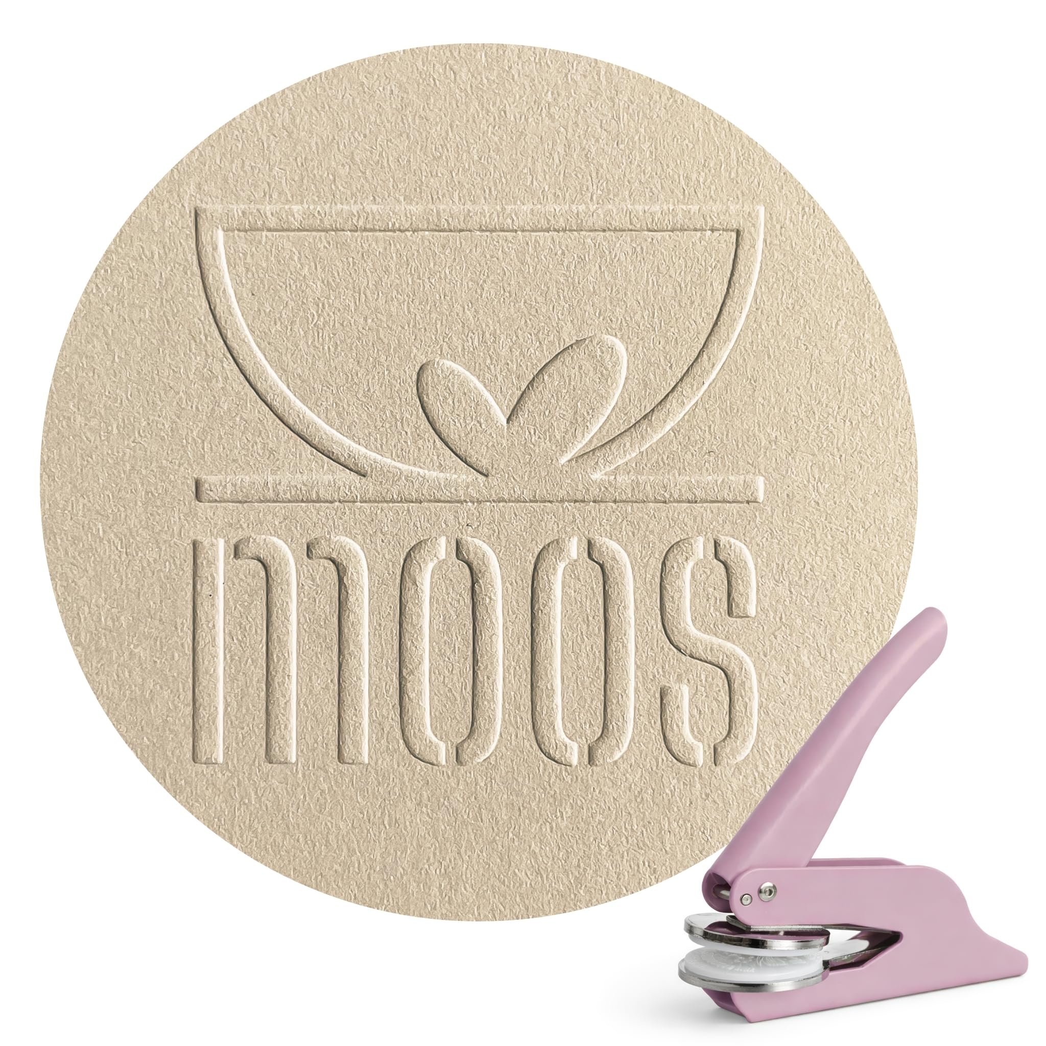 Ex Libris Tampon à gaufrer personnalisé - Pince à gaufrer pour livre - Idéal comme cadeau ou pour des occasions spéciales - Différents motifs (Violet, Avec votre propre logo)