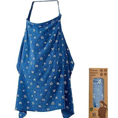 Cubierta de lactancia 100% algodón, cubierta de lactancia materna, muselina de privacidad, cobertura completa, bufanda de lactancia para bebé con