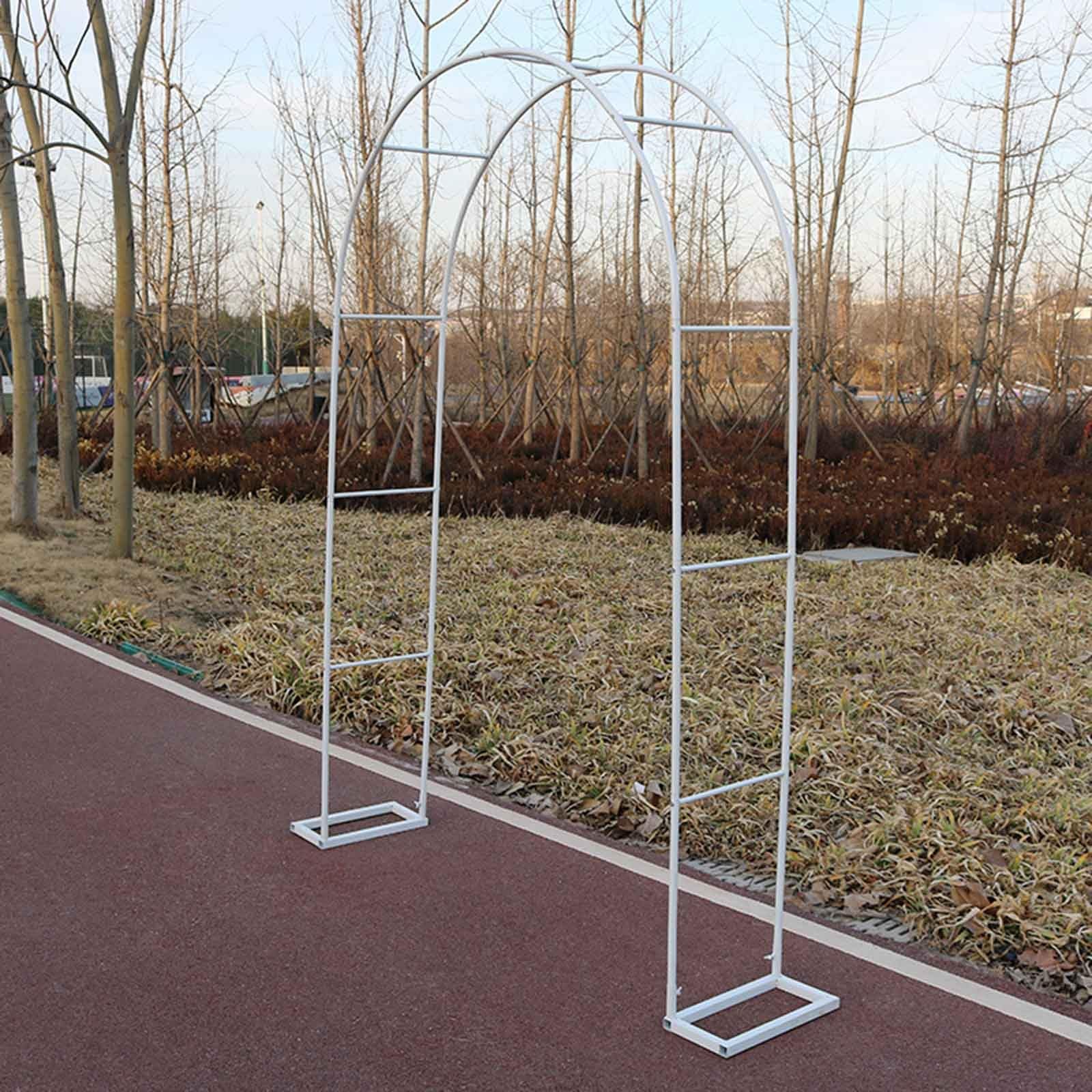 Arco da giardino in metallo, traliccio per matrimonio, regolabile, dimensioni da 80 cm a 350 cm, resistente, supporto per piante da esterno, elegante arco per rose per giardino, 1,2 x 2,2 m