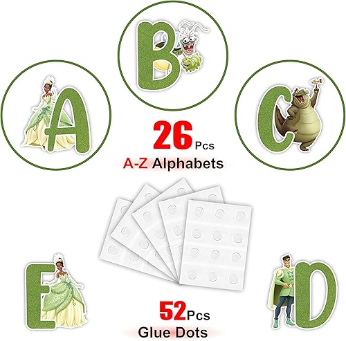 Miniatura 4 de Seyal Adhesivo de pared con alfabeto de la A a la Z de los Princss y la rana