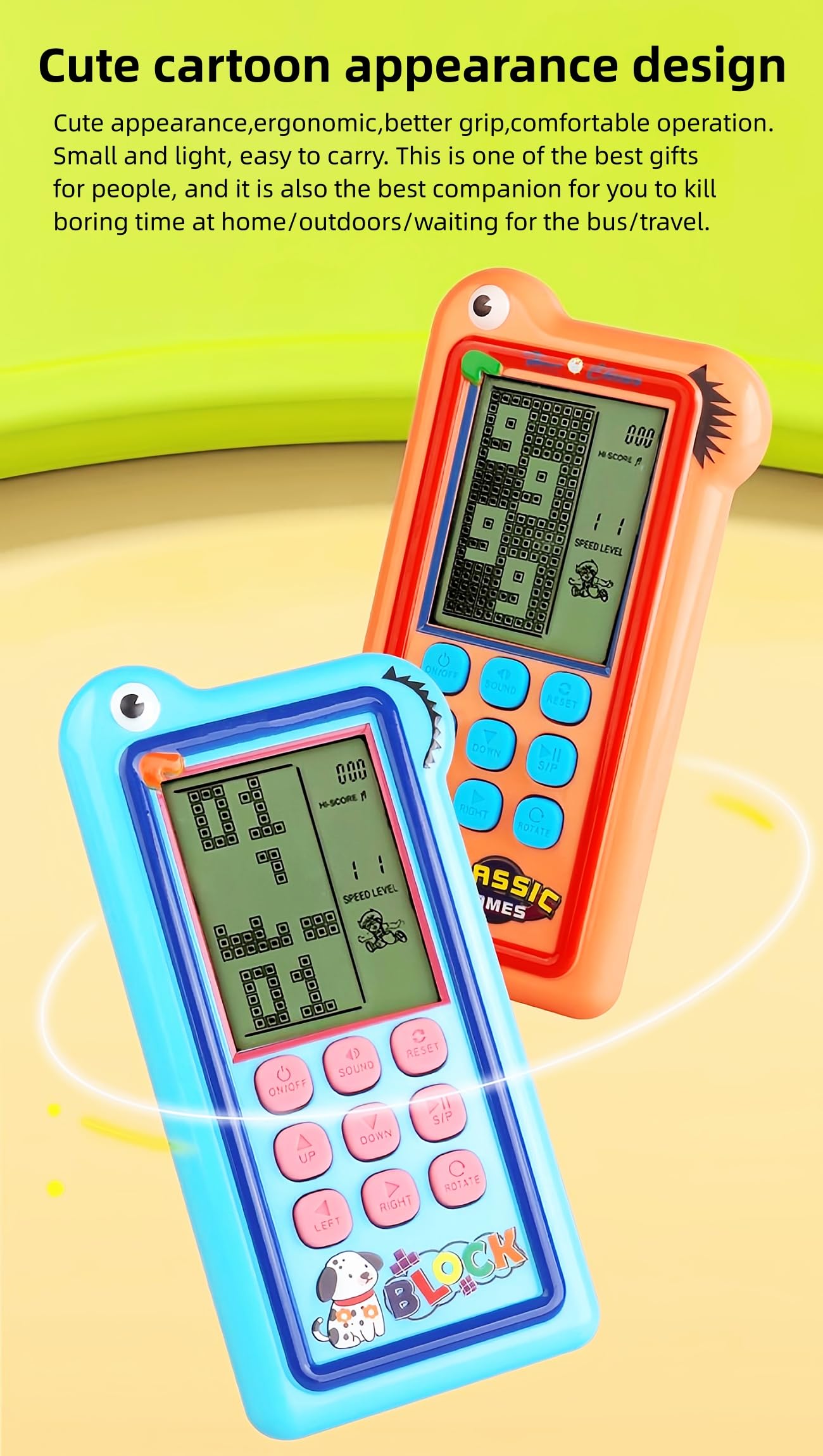 43 Ans - Console De Jeu De Briques à Grand écran, Jeu De Construction De Nuits, Jeu De Course