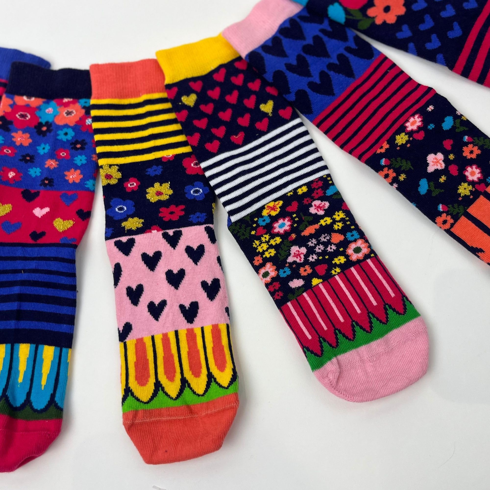United Oddsocks - Confezione da 6 calzini da donna Mix & Match, eccentrici, novità calzini per donna UK 37-42