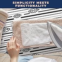 Vista 6 de Funda y almohadilla para tabla de planchar extra gruesa y resistente, acolchada, 4 capas, antiadherente, resistente a las manchas y a las manchas