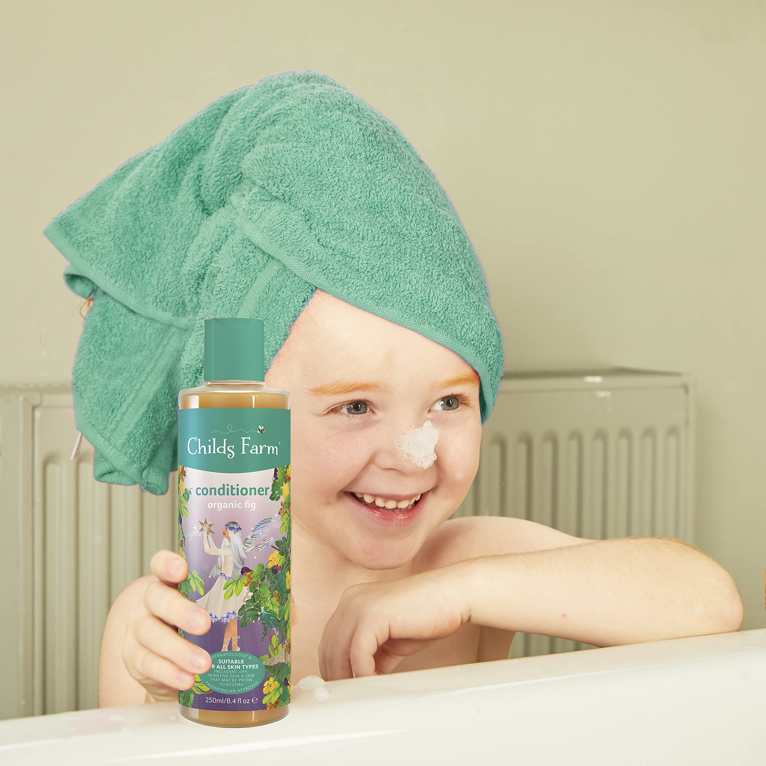 Childs Farm Après-shampoing pour enfants | Figue bio | Cheveux fins | Soigne et nourrit | Convient aux peaux et cuir chevelu sèches, sensibles et sujettes à l'eczéma | Lot de 6 x 250 ml