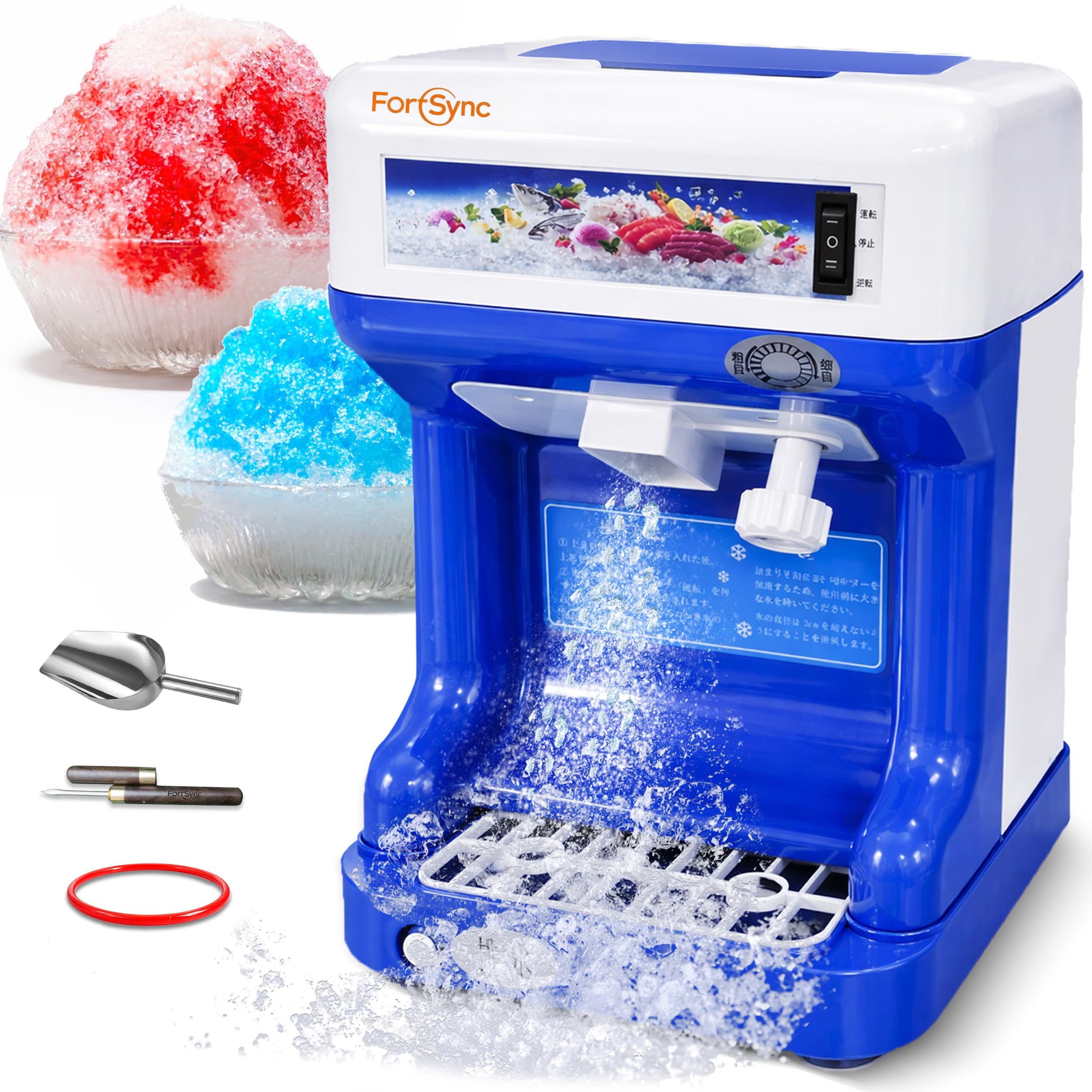 かき氷機⭕️業務用⭕️電動 かきごおり機 120kg/h かき氷 氷の粗さを調節可能 Amazon | かき氷機 業務用 電動 高速120kg/h 夏祭り・店舗営業・移動