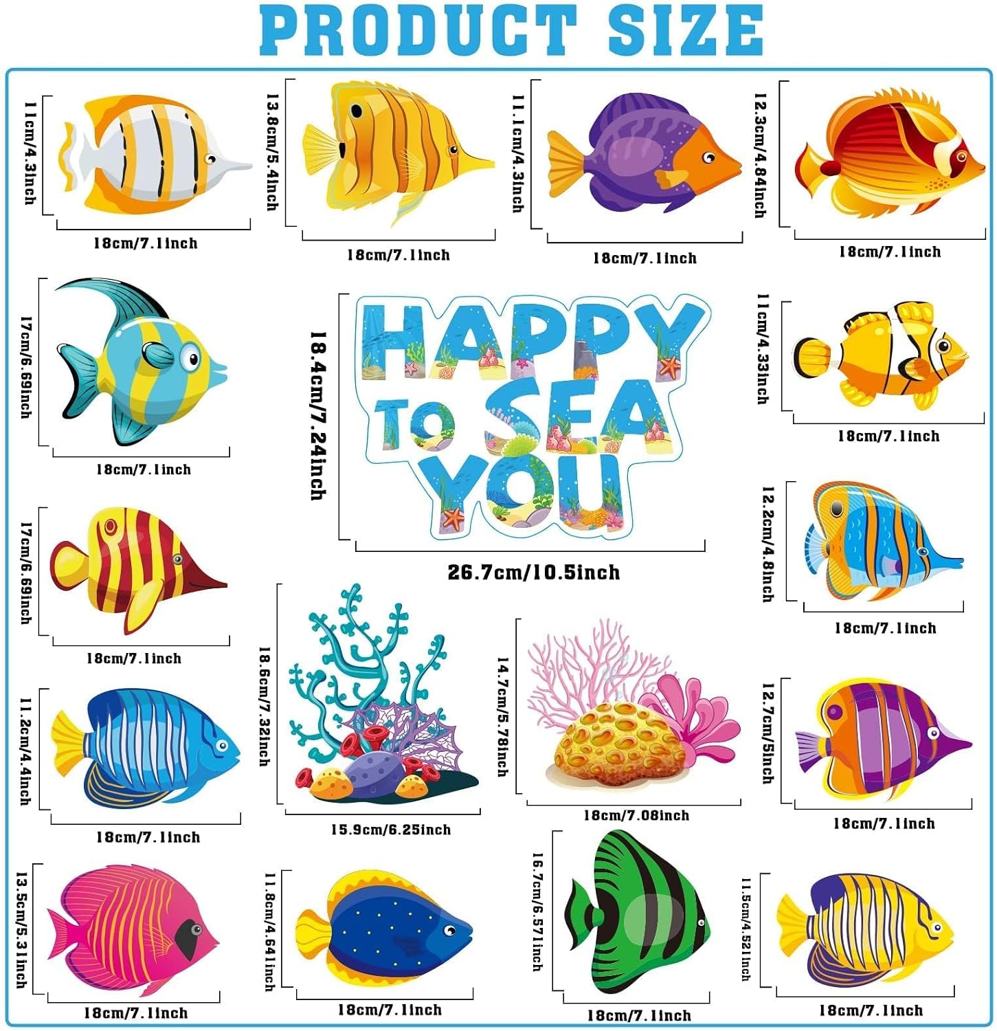 66 Pcs Tropical Fish Hanging Ceiling Swirls Under The Sea Party Decorations Ocean Themed Party Hanging Spiral Decorations for Boys Girls Kids Mermaid Creatures Ocean Party Birthday Party Supplies