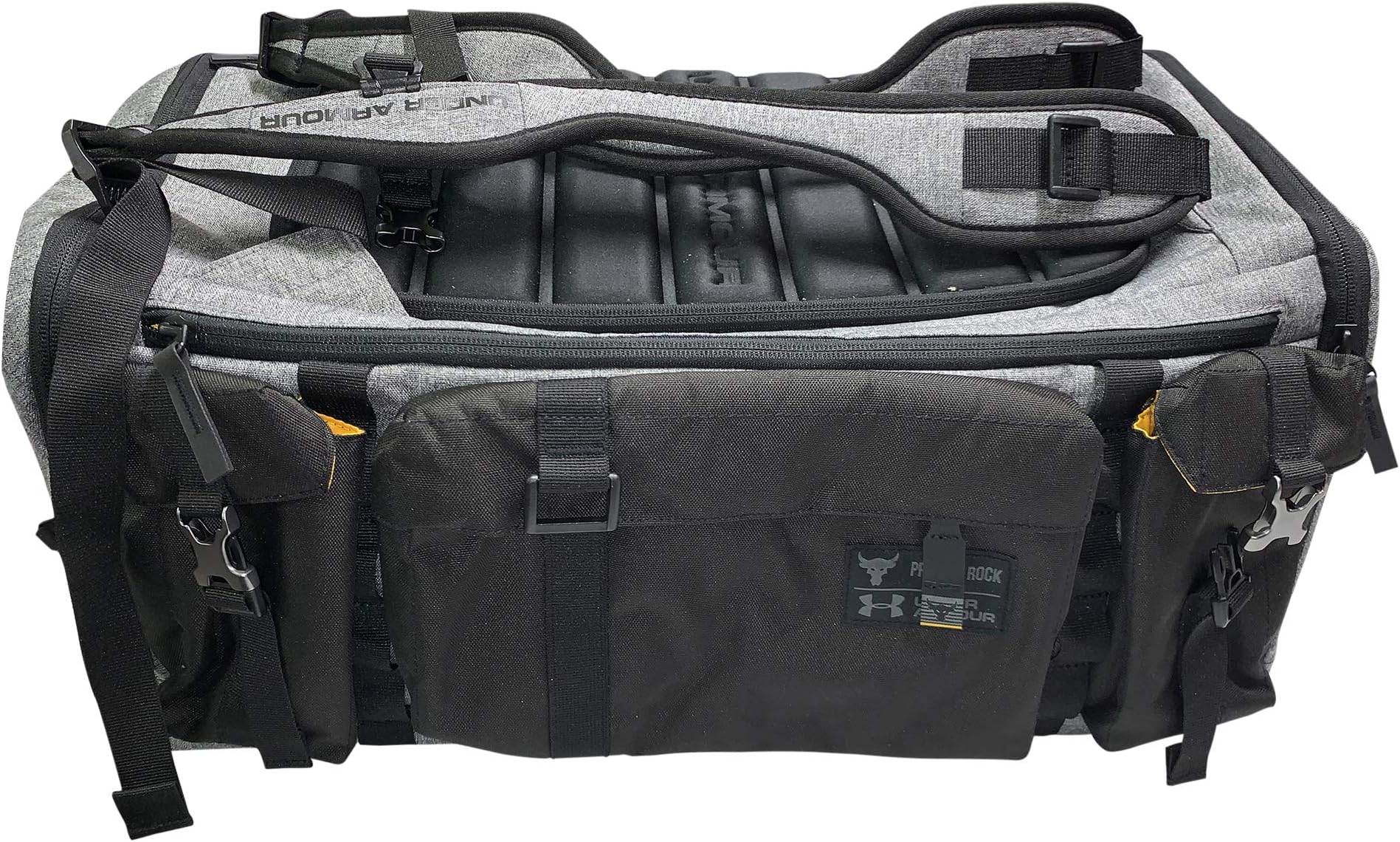 ua x project rock usdna cordura range duffle bag gray camo