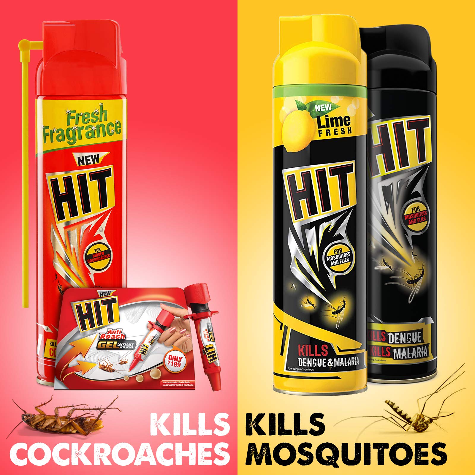 HIT Spray Flying Insect Killer, (400ml) Mosquito & Fly Killer Spray
