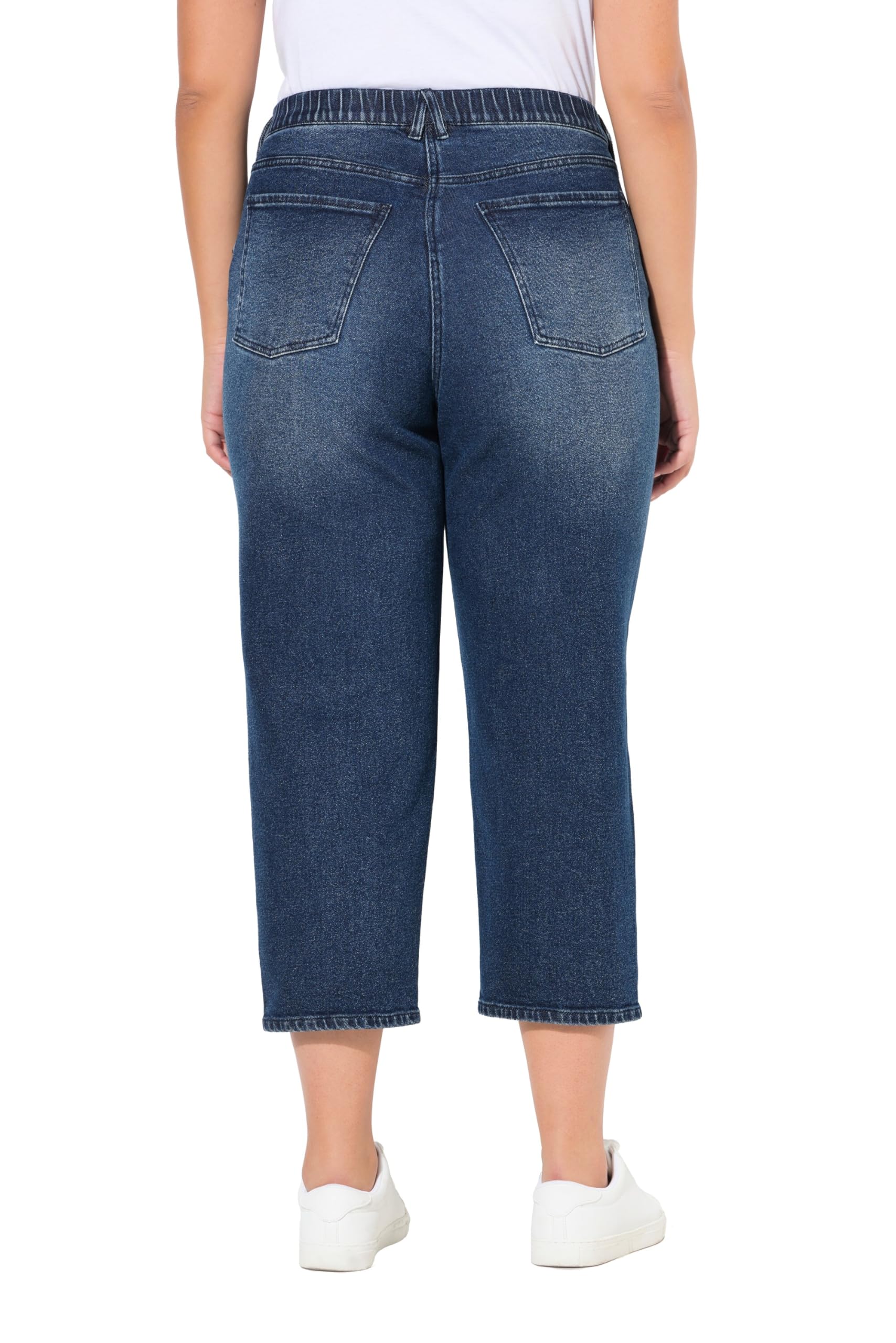 Ulla Popken Damen große Größen Übergrößen Plus Size Mom-Jeans, konisches Bein, Komfortbund 835367