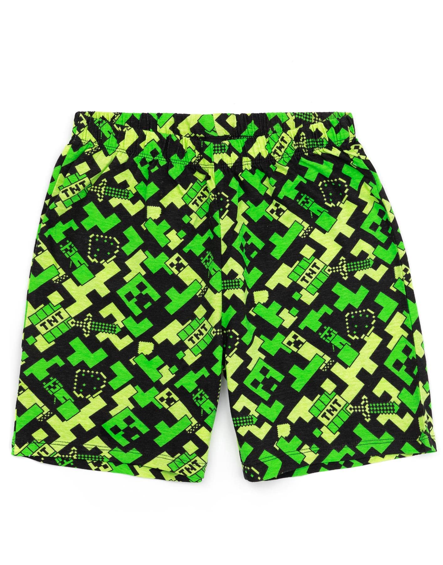 Minecraft Pyjamas Jungen Long OR Short Bottom Optionen Kids Gamer PJs