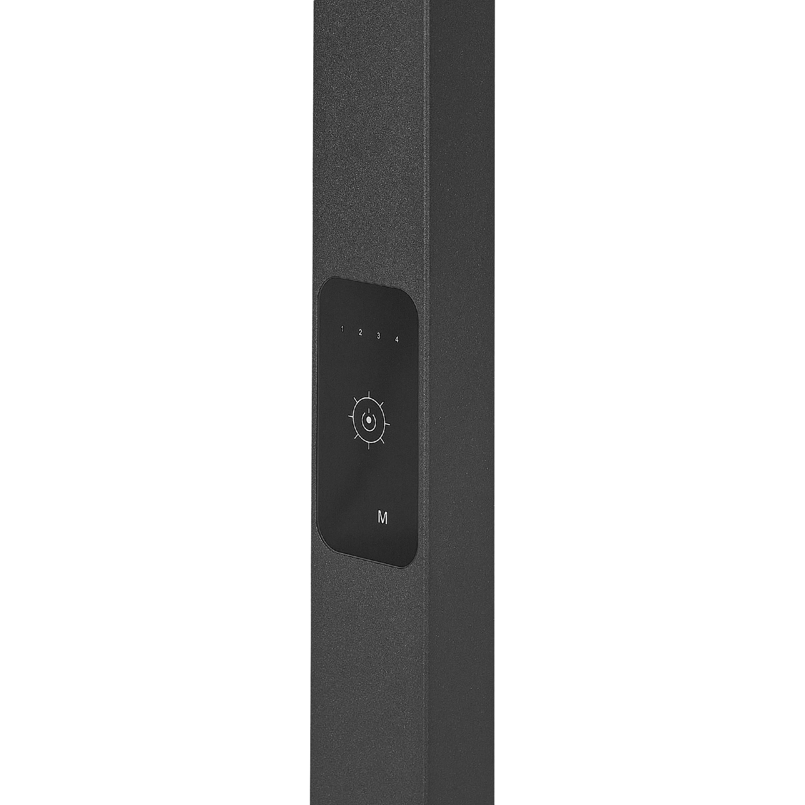 Beliani LED-Stehlampe Metall schwarz mit Bewegungsmelder Touch-Funktion dimmbar Orion