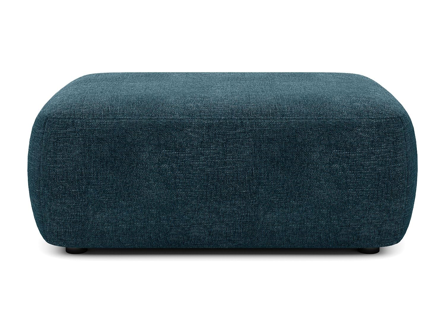 Vente-unique - Pouf 1 posto Daviso - poliestere - blu