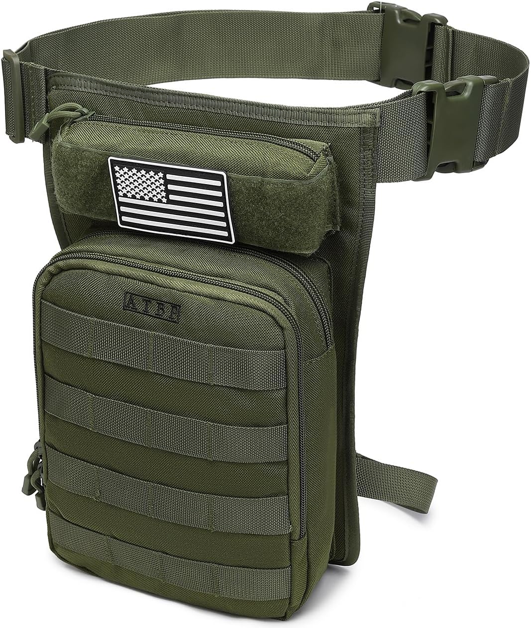 ATBP Motorcycle Tactical Drop Leg Thigh Bag with Holster Handgun Firearm Pistol Bag for Men Hunting Shooting Range Additional 3 Magazine Storage Slots
