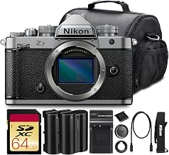Nikon Zf 24.5MP Retro Mirrorless Camera Silver Z-Mount Hybrid Bundle | 24.5MP Full-Frame Sensor, 5-Axis Image Stabilization, Classic Dial Control, 4K UHD Video, Z-Mount Compatibility + Bag & More