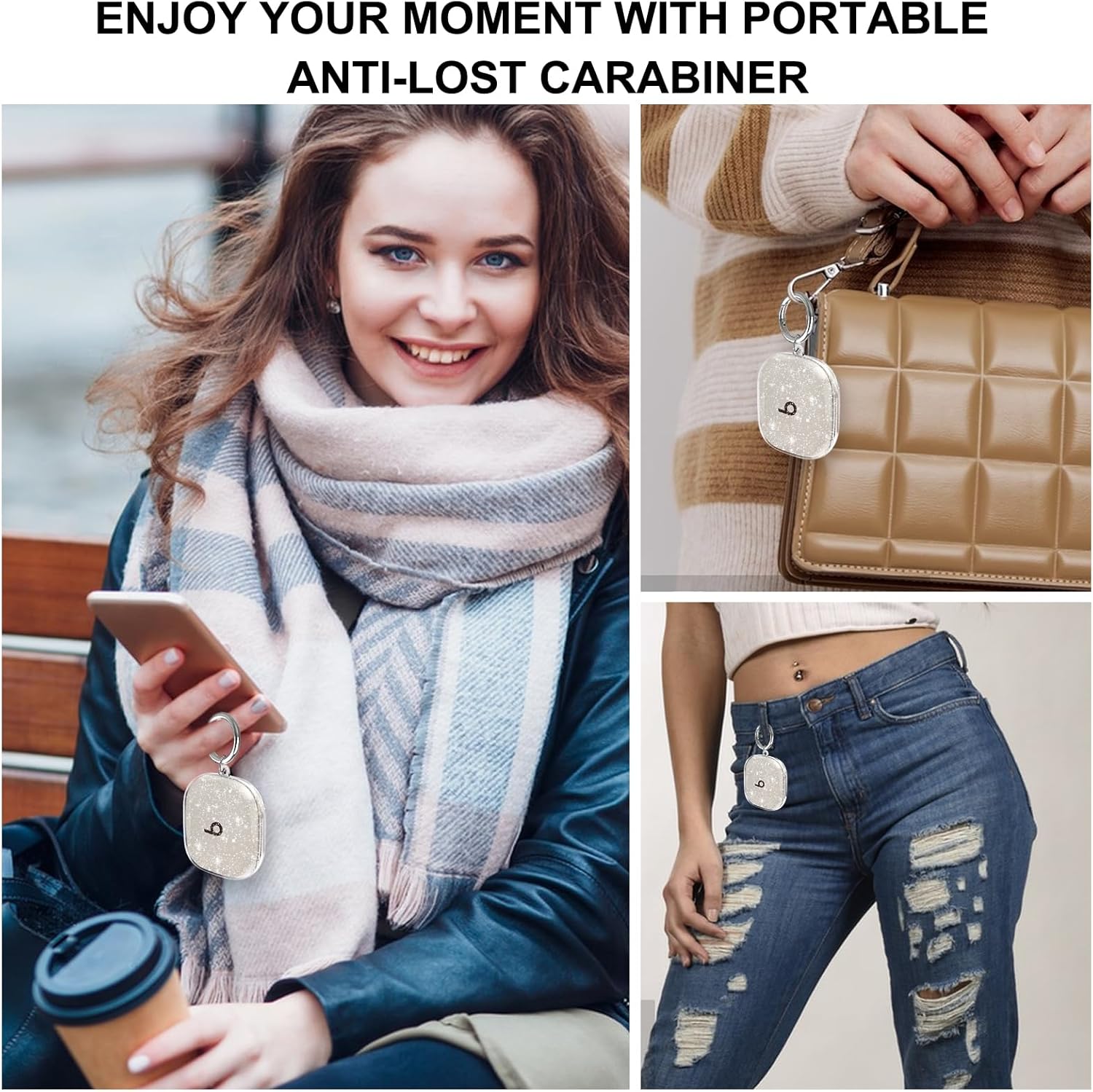 for Beats Powerbeats Pro 2 Case Clear Glitter,Cute Sparkle Bling for Beats Powerbeats Pro 2 Earbuds Case Cover 2025,Shockproof Soft TPU Skin with Carabiner&Cleaning Women Girls Pen-Glitter - Image 6