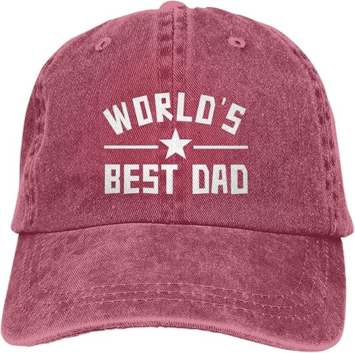 Worlds Best Dad Hat - Gorra de béisbol ajustable de algodón para papá, regalos de cumpleaños para el día del padre