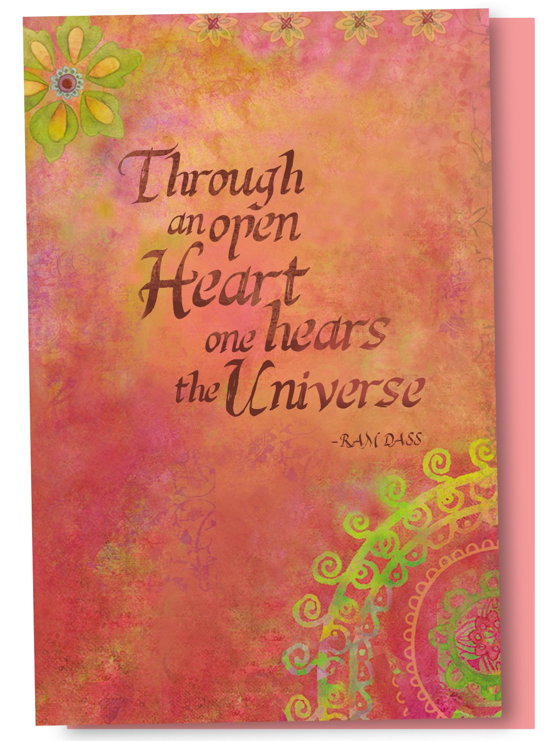 Tree-Free Greetings EcoNotes 12-Count Notecard Set with Envelopes, 4 x 6 Inches, an Open Heart Themed Ram DASS Art (56156)