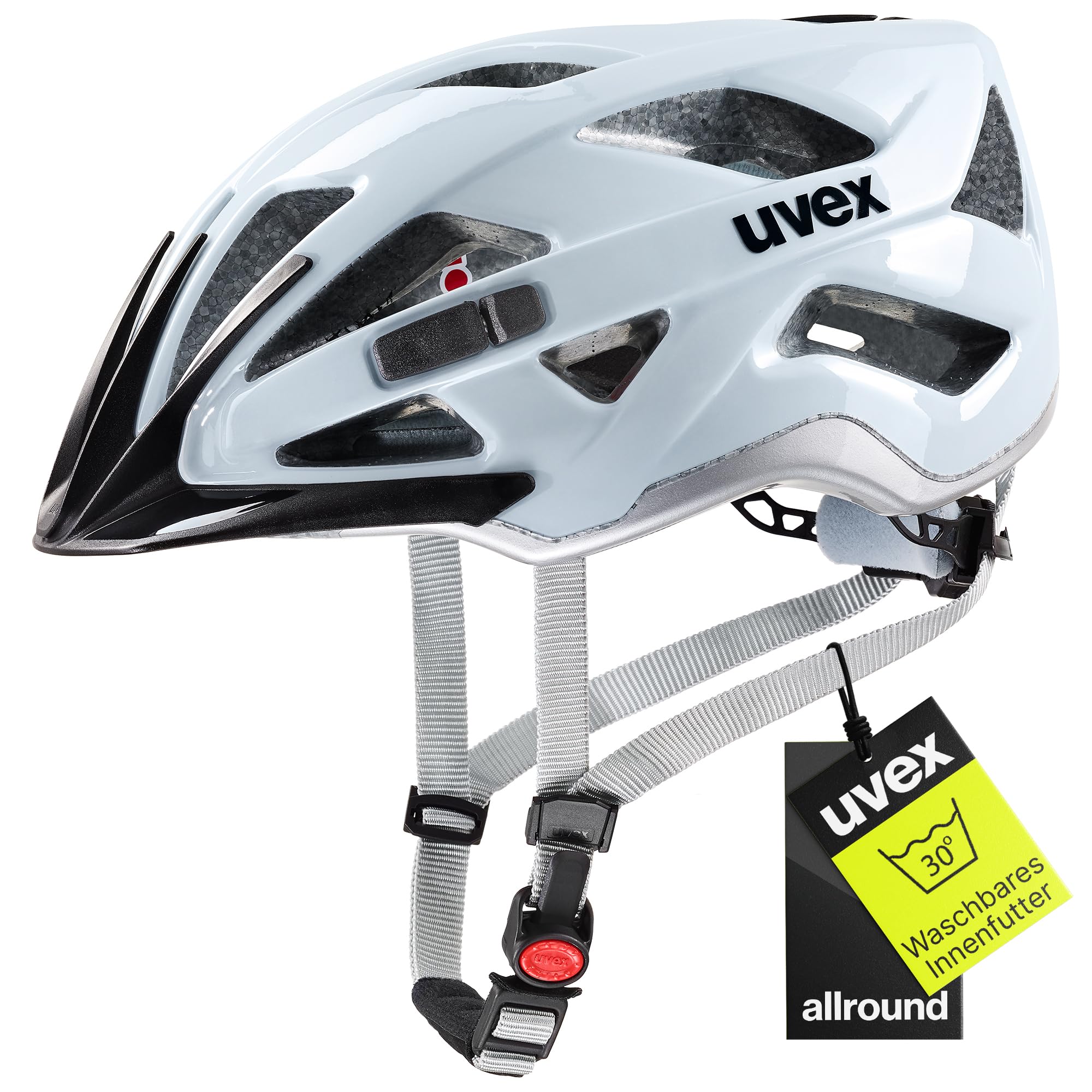 uvex Active - sicherer Allround-Helm für Damen und Herren - individuelle Größenanpassung - Cloud-Silver - 56-60 cm