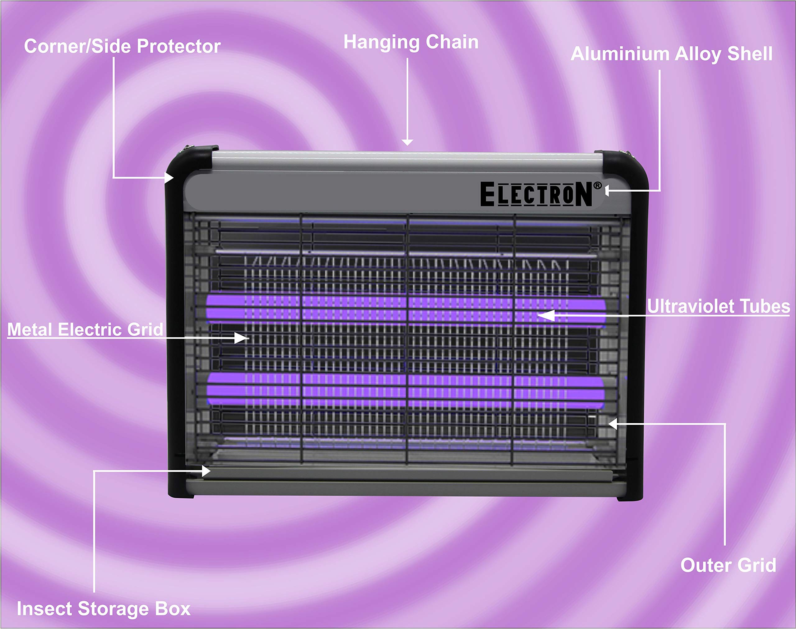 Electron 30W, Electric Bug Zapper, Insect Killer, Mosquito, Bug, Moth, Fly or Any Pest Killer