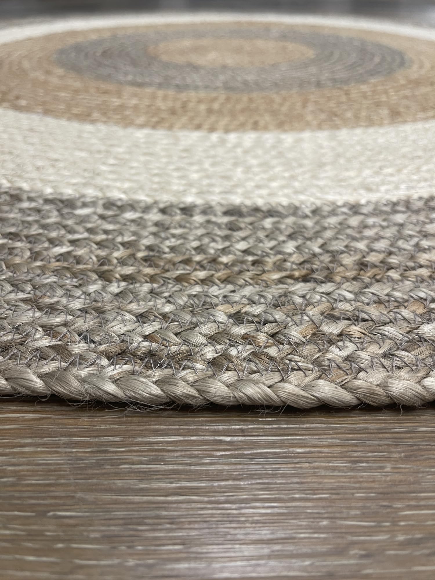 MY-RUG Jute Teppich Rund 120 cm - Sisal-Optik Handgewebt - Naturfaser Beige | Nachhaltiger Juteteppich für Wohnzimmer und Flur, OEKO-TEX zertifiziert, pflegeleicht, beidseitig nutzbar und weich