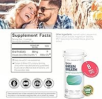 Vista 8 de OraTicx Green Breath Probióticos para el cuidado bucal, ayuda naturalmente a refrescar el mal aliento y la boca saludable, suplemento probiótico