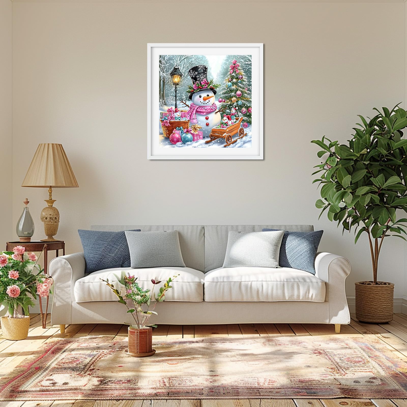 Cdsnxore Kit Diamante Paint 5D Fai Da Te Per Adulti – Ricamo Artistico Con Tela 30×40 Cm – Decorazione Da Parete Bianca Antistress - 3