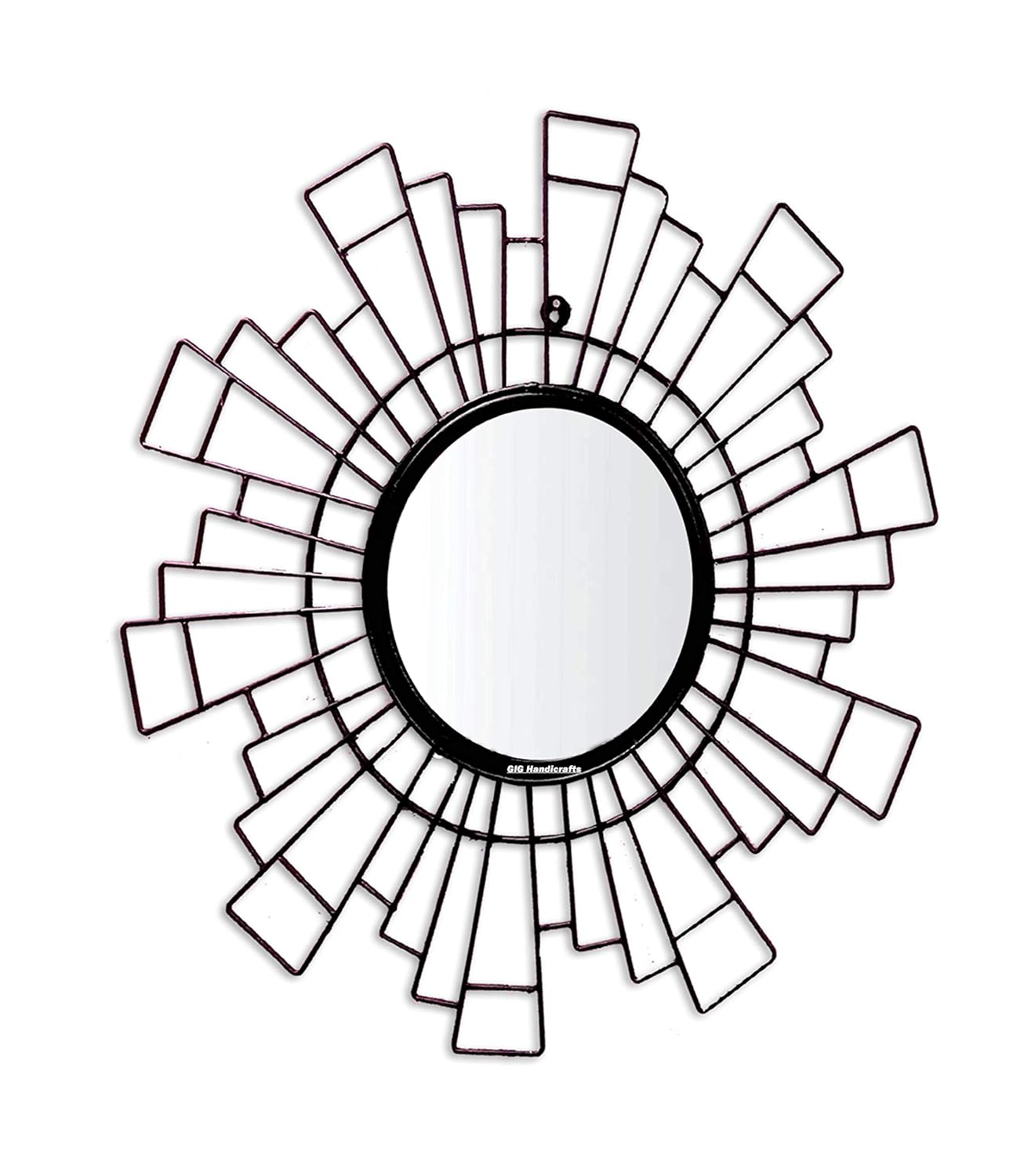 Buy GIG Handicrafts Metal Wall Hanging Mirror (74 x 74 cm, Black) for