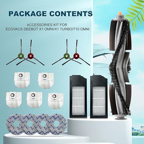 Miniatura 2 de Paquete de 16 piezas de repuesto compatibles con ECOVACS DEEBOTX1 Omni  X1TURBO  X1 Plus T10 Omni Robotic Aspiradora Accesorios, 1 Cepillo de