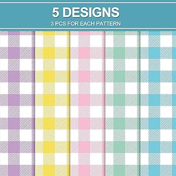 Amazon.com: Whaline 15 Sheet Pastel Wrapping Paper 5 Colors