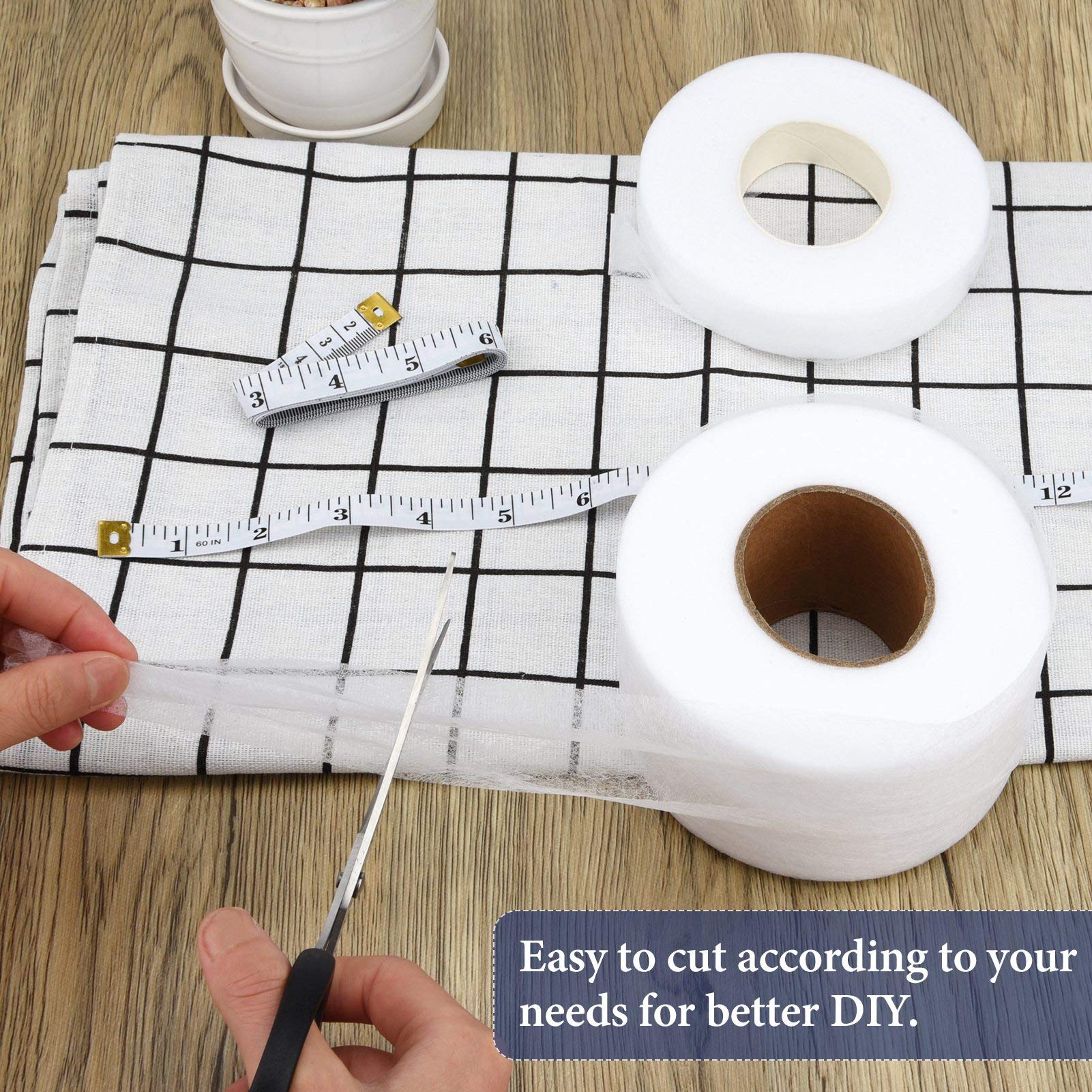 Xishoyen Lot De 2 Bandes D'ourlet Thermocollantes - 10 M X 2,5 Cm - Autocollant - Pour Raccourcir Les Pantalons - Sans Couture - Ruban à Repasser - Lavable - Pour Rideaux, Vêtements, Tissus