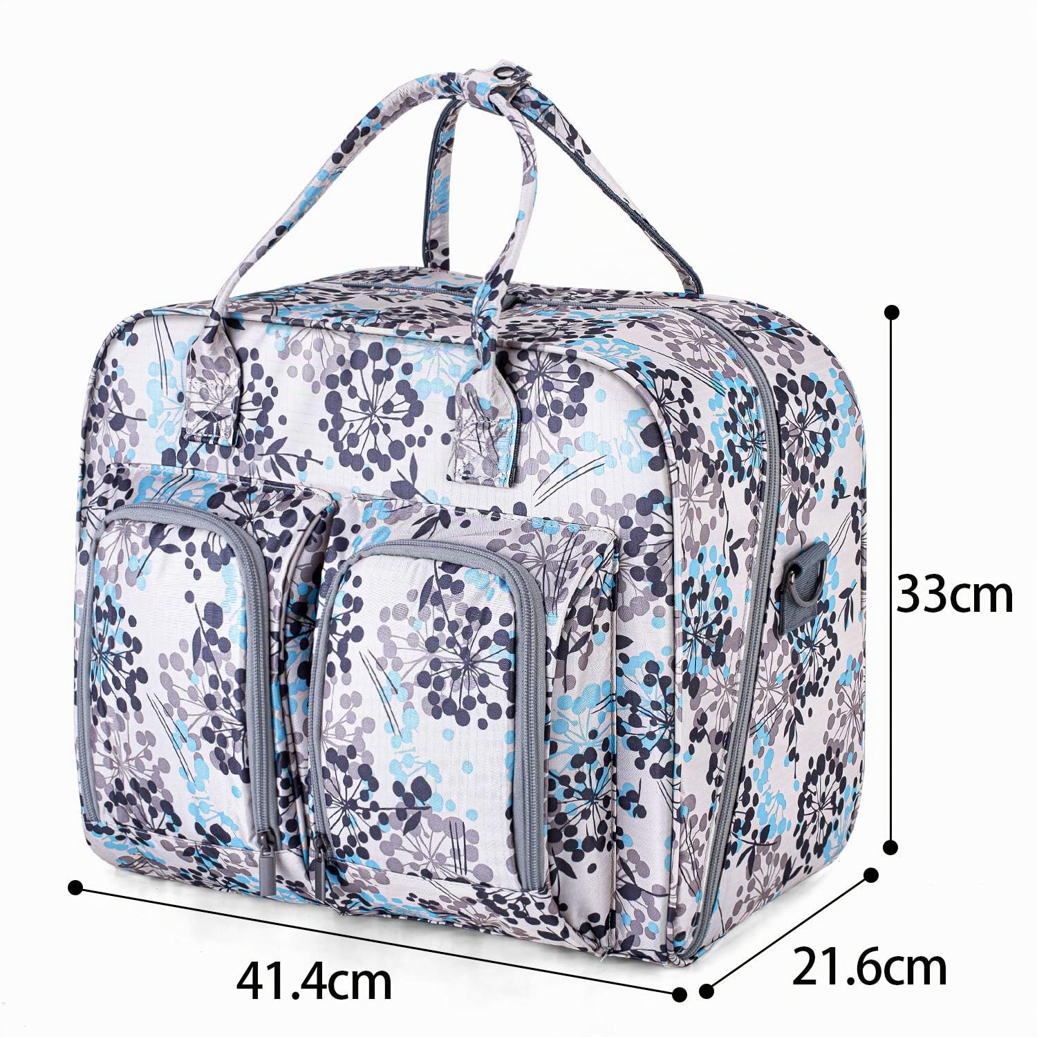 Teamoy Sac Fourre-Tout pour Le Stockage de la Machine à Coudre, Sac pour Machine à Coudre avec Planche pour Soutenir Le Fond, Sac de Rangement pour Machine à Coudre
