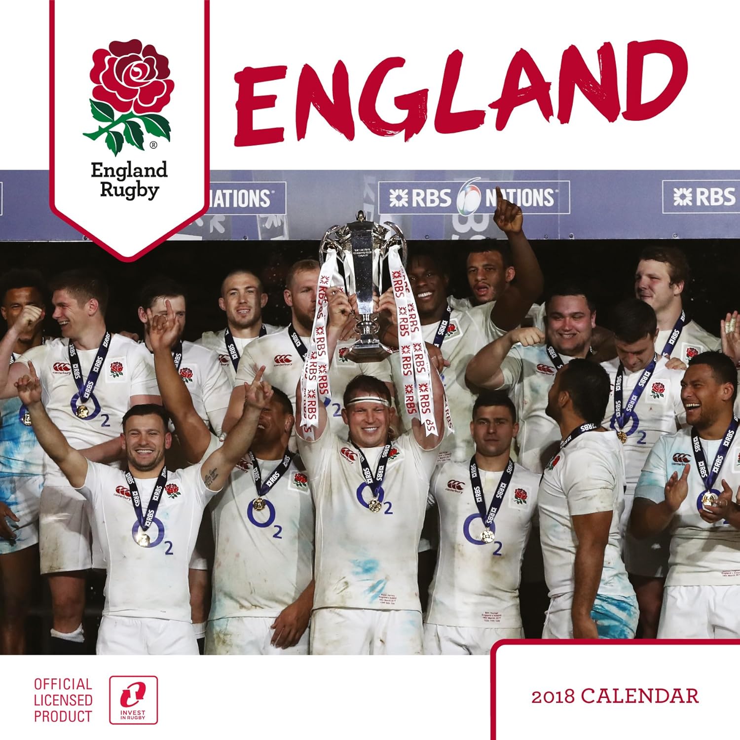 England Rugby Union Official 2018 Calendar - Square Wall Format ...