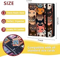 Vista 2 de Carpeta de tarjetas de 4 bolsillos con capacidad para 160 tarjetas, carpeta de álbum de coleccionista de libros de tarjetas para Yugioh, MTG, TCG