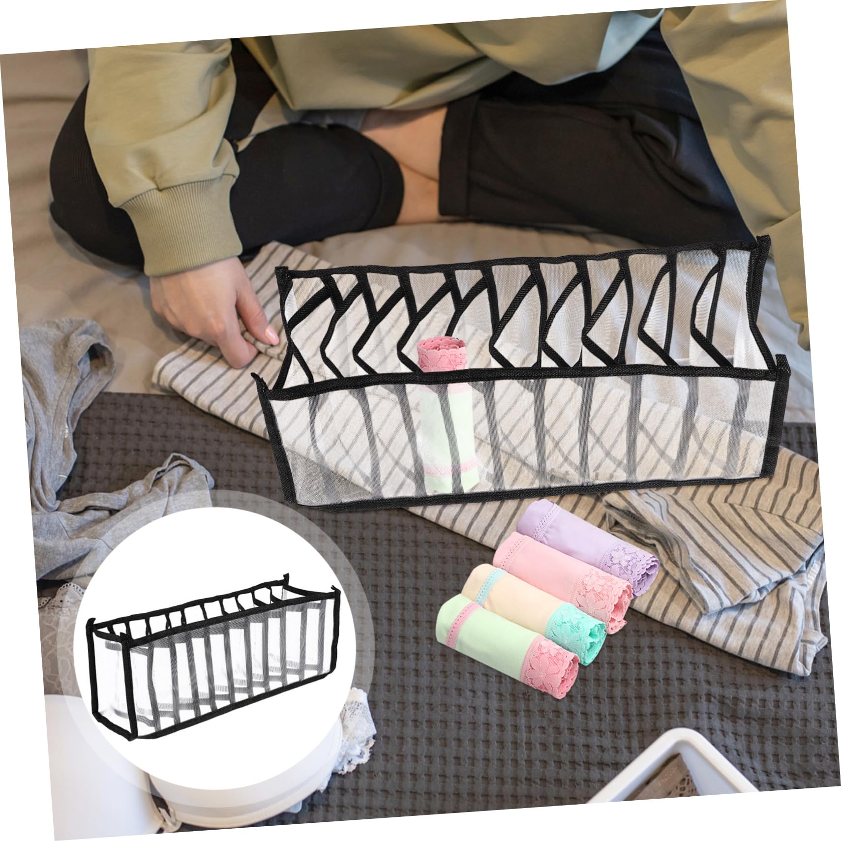 Amosfun 3 Sets Platzsparender Unterwäsche-organizer Schrank-unterwäsche Strumpfhosenhalter Bh-schrank-organizer Einfach Zu Organisieren