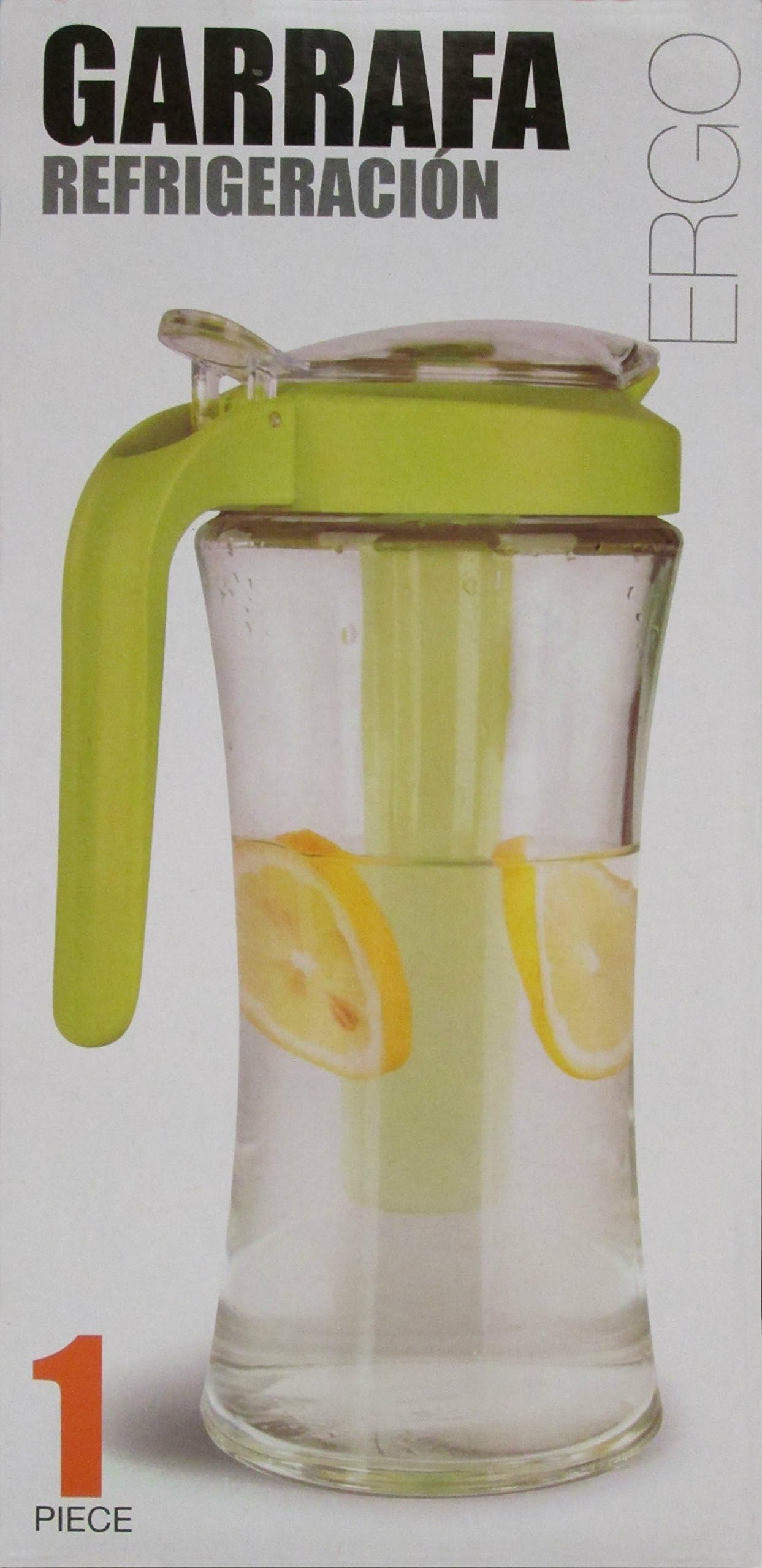 Krystallo Glass Pitcher with Green Cap, 1.3 Ltr